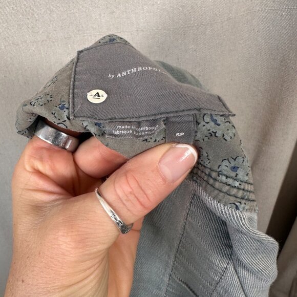 Anthropologie Utility Cotton Jean Jacket | Size SP - Picture 7 of 9